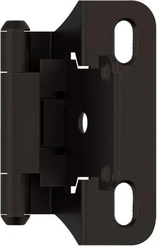 Vista 21 de Amerock BPR7540BB Bisagra de gabinete 1/2 pulg (13 mm) superpuesta de cierre automático de envoltura completa de latón pulido para puerta
