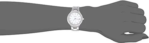 Vista 2 de Fossil Blane Reloj de cuarzo para mujer con correa de acero inoxidable, plateado, 15.6 (Modelo ES4336SET)