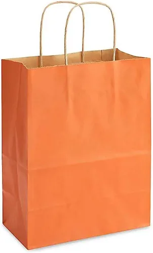 Vista 3 de Brilliant Bag Co- Bolsas de compras de colores de estraza – Paquete de 50 – Papel Kraft fuerte – Reciclable por Brilliant Bag Co- Pequeñas bolsas