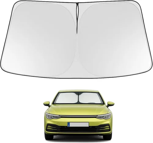 Vista 40 de Proadsy Parasol para parabrisas Rivian R1S 2022-2025 2026 de 4 capas plegable, protector de parasol frontal que bloquea los rayos UV, mantiene