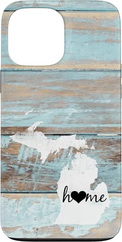 Vista 24 de Michigan Rustic Home Pride US State Distressed Look Case for iPhone 17