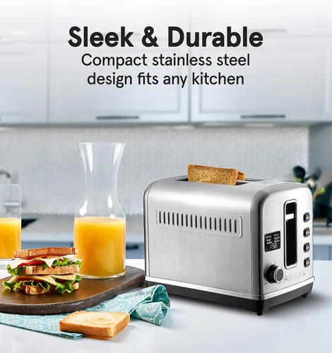 Vista 2 de Gourmia GDT2650 Tostadora digital multifunción de acero inoxidable