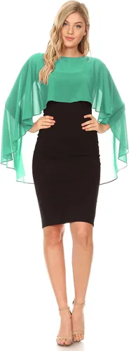 Vista 5 de Sakkas Anya - Capa de gasa suave para mujer, para boda, dama de honor, novia, bolero