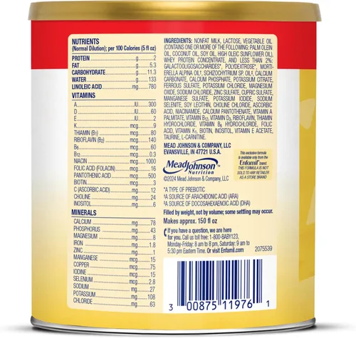 Vista 9 de Enfamil Fórmula infantil, fórmula para bebés a base de leche, 21.1 onzas