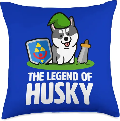 Vista 5 de Brainlab Studios - Video Games & Huskies Games & Huskies-Funny Husky, almohada de videojuegos para jugadores, 16 x 16 pulgadas, multicolor