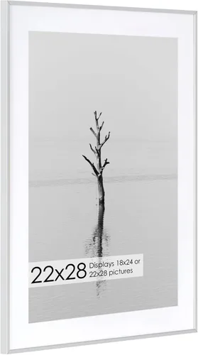 Vista 119 de Fun Memories Marco de Fotos A2 Negro, Marcos de Póster de Metal de Alta Gama de 16.5 x 23.5 pulgadas para Pared, Marco de Fotos A2 con Paspartú A3