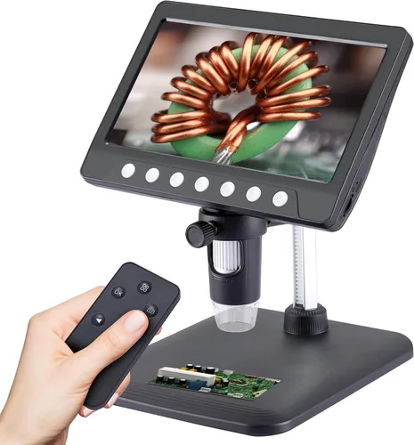 Vista 11 de Koolertron - Microscopio digital LCD de 7 pulgadas, cámara USB 1080P