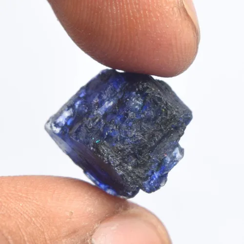 Vista 4 de GEMHUB Cristal curativo natural de zafiro azul sin tratar de 8.00 ct, Gema, azul