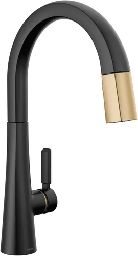 Vista 10 de Grifo Delta Faucet Monrovia de Níquel Cepillado para Cocina, Grifos de Cocina con Rociador Desplegable, Grifo de Fregadero de Cocina con Lumicoat