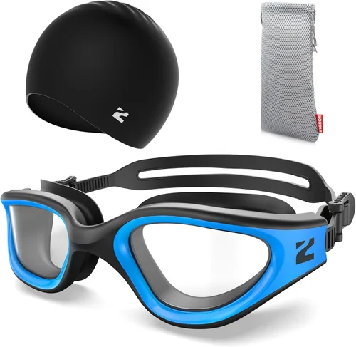 Vista 23 de ZIONOR Gafas de natación para adultos, G1 Air con protección UV antivaho y a prueba de fugas, ajuste cómodo para adultos, hombres y mujeres, incluye