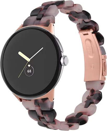 Vista 8 de Compatible con Google Pixel Watch 4 3 1.614 in/Pixel Watch 2 1 bandas para mujer, elegante pulsera de resina de repuesto ajustable