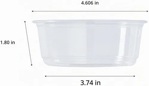 Vista 5 de Karat Contenedor Deli Redondo de 8oz PET (117mm), FP-DC8-PET - 500
