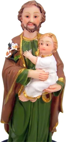 Vista 4 de Kit para el vendedor con estatua de San José de resina y tarjeta de oración, 5 1/4 pulgadas
