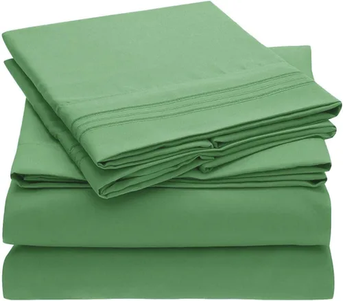 Vista 7 de Home Must Haves Juego de ropa de cama de lujo bordada de color liso 2000, extra suave, acogedor, bolsillo profundo de 12 pulgadas con fundas