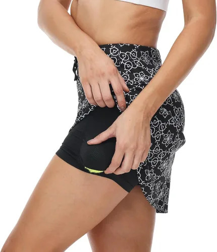 Vista 2 de MELOO Falda deportiva de tenis para mujer, cintura alta, falda pantalón de golf para verano, para correr, casual, entrenamiento, 4 bolsillos