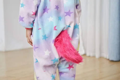 Vista 5 de Pijama unisex de unicornio para niños, disfraz de Halloween, regalo de cumpleaños