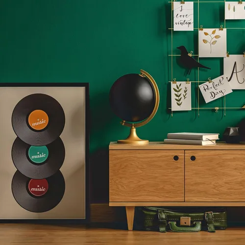 Vista 4 de Rebower Discos de vinilo en blanco de plástico liso impermeable para discos de vinilo falsos, [para sala de música retro en rollo DIY] - 7 pulgadas