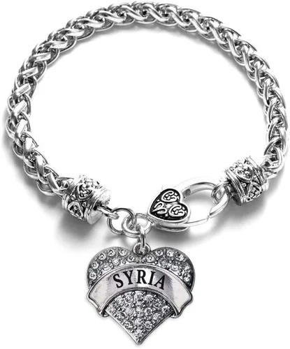 Vista 20 de Inspired Silver - Pulsera de plata con dije de corazón pavé con joyas de circonita cúbica