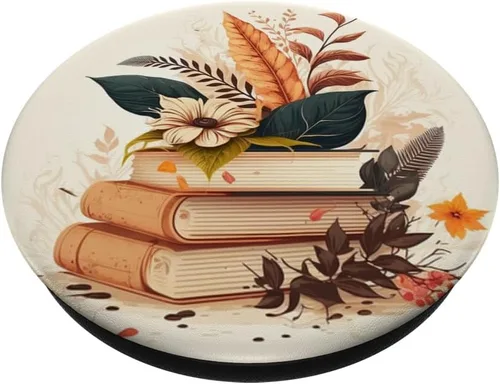 Vista 2 de amante de los libros biblioteca de lectura linda lectura PopSockets intercambiable PopGrip