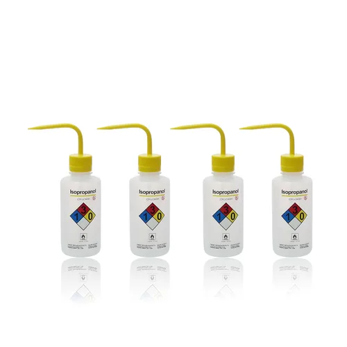 Vista 9 de ULAB Botellas de lavado de seguridad, 4 piezas de botellas de lavado de boca ancha de acetona, material de LDPE, vol.16.9 fl oz, UWB1022