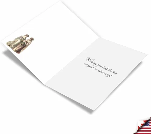 Vista 2 de NobleWorks Tarjeta de felicitación de aniversario humorística con sobre de 5 x 7 pulgadas (1 tarjeta) para parejas, marido, esposa, padres