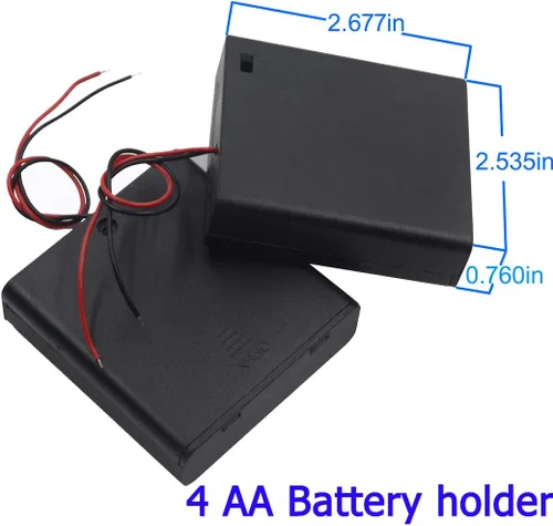 Vista 5 de Paquete de 4 pilas AA con interruptor y tapa: individual 1AA 2AA 3AA 4AA