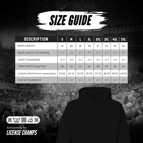 Vista 3 de License Champs Sudadera con capucha Merch oficial de la NCAA College Sudadera con capucha para hombre y mujer Logotipo de Bar
