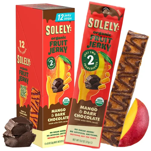 Vista 9 de Solely - Charqui de frutas orgánicas Un ingrediente Vegano Sin OGM Sin gluten Sin agregado de azúcar