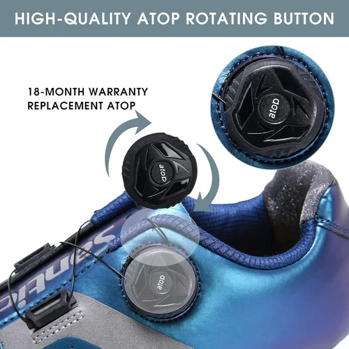 Vista 5 de Santic Zapatos de ciclismo unisex para interiores y ciclistas, adecuados para look Delta y Peleton
