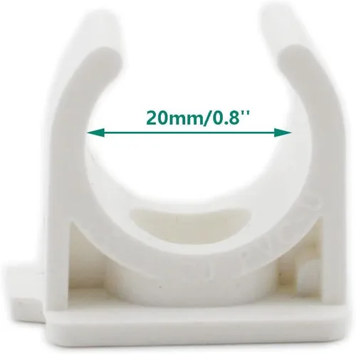 Vista 3 de 50 clips de sujeción de tubería de PVC, soporte de tubo de agua en forma de U, tubos de agua y mangueras de tubo, anillo a presión con parte