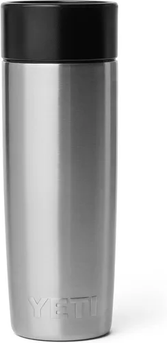 Vista 19 de YETI Rambler - Botella de viaje de 8 onzas, acero inoxidable, aislada al vacío con tapa a prueba de fugas, color negro