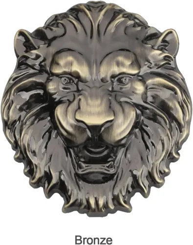 Vista 2 de Calcomanía de metal con cabeza de lobo para automóvil, diseño de animales 3D, calcomanía decorativa de metal para automóvil, camión, motocicleta