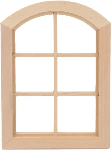 Vista 2 de Ventanas de casa de muñecas 1: Marco de ventana miniatura de 6 paneles a escala de 12 paneles, decoración de casa de bricolaje, modelo de ventana