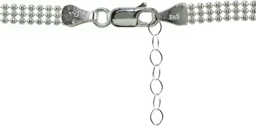 Vista 2 de Tobillera de plata de ley con diseño de malla de Hoops & Loops