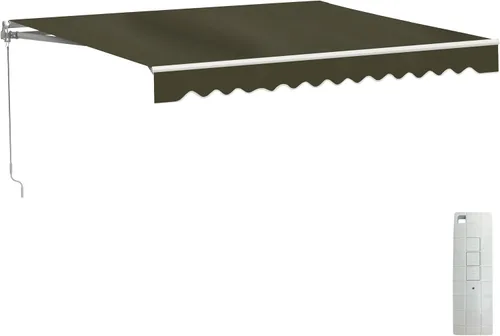 Vista 58 de Toldo Aleko retráctil, motorizado, para patio Gris
