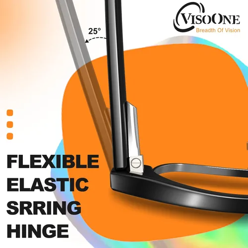 Vista 7 de VISOONE Progressive Multifocal Reading Glasses Spring Hinge Blue Light Blocking for Women and Men readers YALE Negro