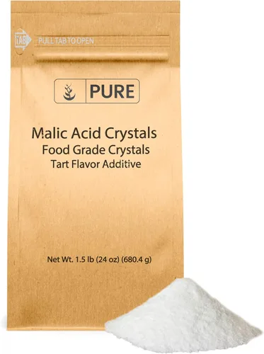Vista 4 de PURE ORIGINAL INGREDIENTS Paquete de ácido málico y ácido cítrico, grado alimenticio, sabor agrio