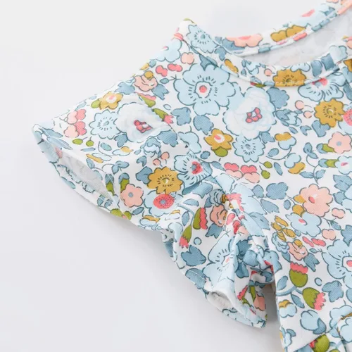 Vista 4 de pureborn Mameluco de algodón súper suave para niñas de 0 a 24 meses
