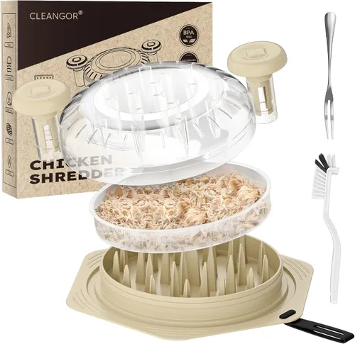 Vista 20 de Cleangor Herramienta de trituración de pollo Twist Grande, trituradora de carne libre de BPA con mango ergonómico, herramienta de trituración