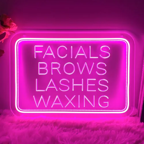 Vista 10 de Letrero de neón para sala de belleza para spa, sala de belleza, cejas de uñas, estudio de salón LED, decoración de arte de pared para tiendas