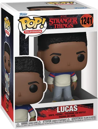 Vista 2 de POP [Stranger Things - Lucas Sinclair [Temporada 4] Funko Figura de vinilo (paquete con funda protectora de caja compatible), multicolor, 3.75