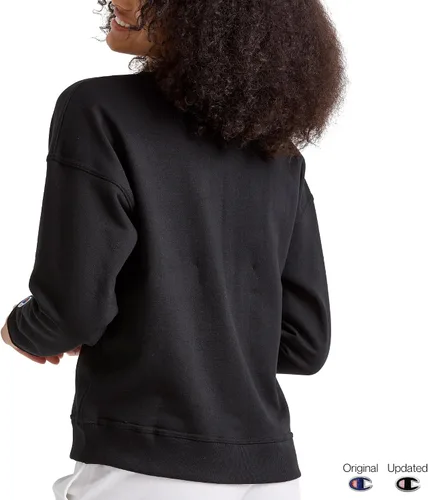 Vista 2 de Champion Sudadera para mujer, forro polar, cuello redondo, sudadera cálida para mujer (talla extra grande)