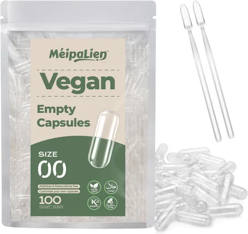 Vista 8 de HPMC Empty Capsules Size 00-1000 Clear Count Pill Capsules Empty - Plant-Based Cellulose Vegetarian, Halal, Non-GMO for DIY Supplement & Herbal