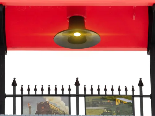 Vista 5 de Lionel O Gauge - Plataforma iluminada de estación de tren, accesorio de tren con luces LED, decoración de diseño de tren, 14+