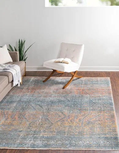 Vista 13 de Unique Loom Newport Collection - Alfombra Kingscote (2' x 3' 11" Runner, Multi/ Marfil)