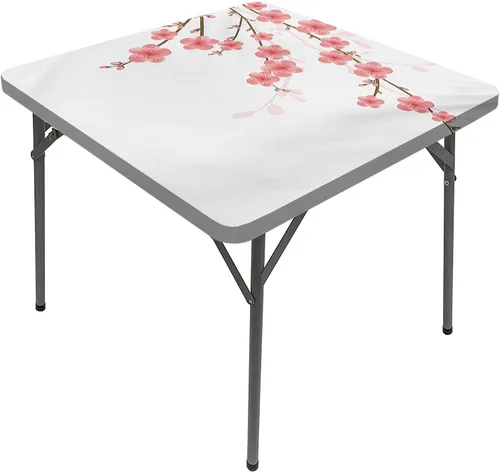 Vista 9 de Manteles florales, lindos manteles de primavera románticos retro cuadrados para mesa de comedor, se adapta a mesas de 24 x 24 pulgadas