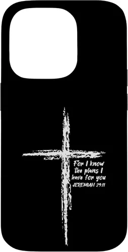 Vista 17 de Cross I Know The Plans Verse Bible Jesus God - Funda de regalo cristiana para iPhone 17