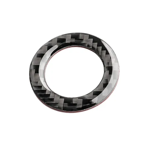 Vista 2 de Xotic Tech - Cubierta de anillo de botón de arranque de motor estilo fibra de carbono compatible con Infiniti Q50 Q60 2014-2019