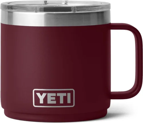 Vista 16 de YETI Rambler - Taza apilable de 14 onzas, aislada al vacío, de acero inoxidable con tapa MagSlider Stackable Violeta ultramar