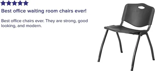Vista 4 de Flash Furniture HERCULES Series Silla apilable de plástico negro con capacidad de 880 libras